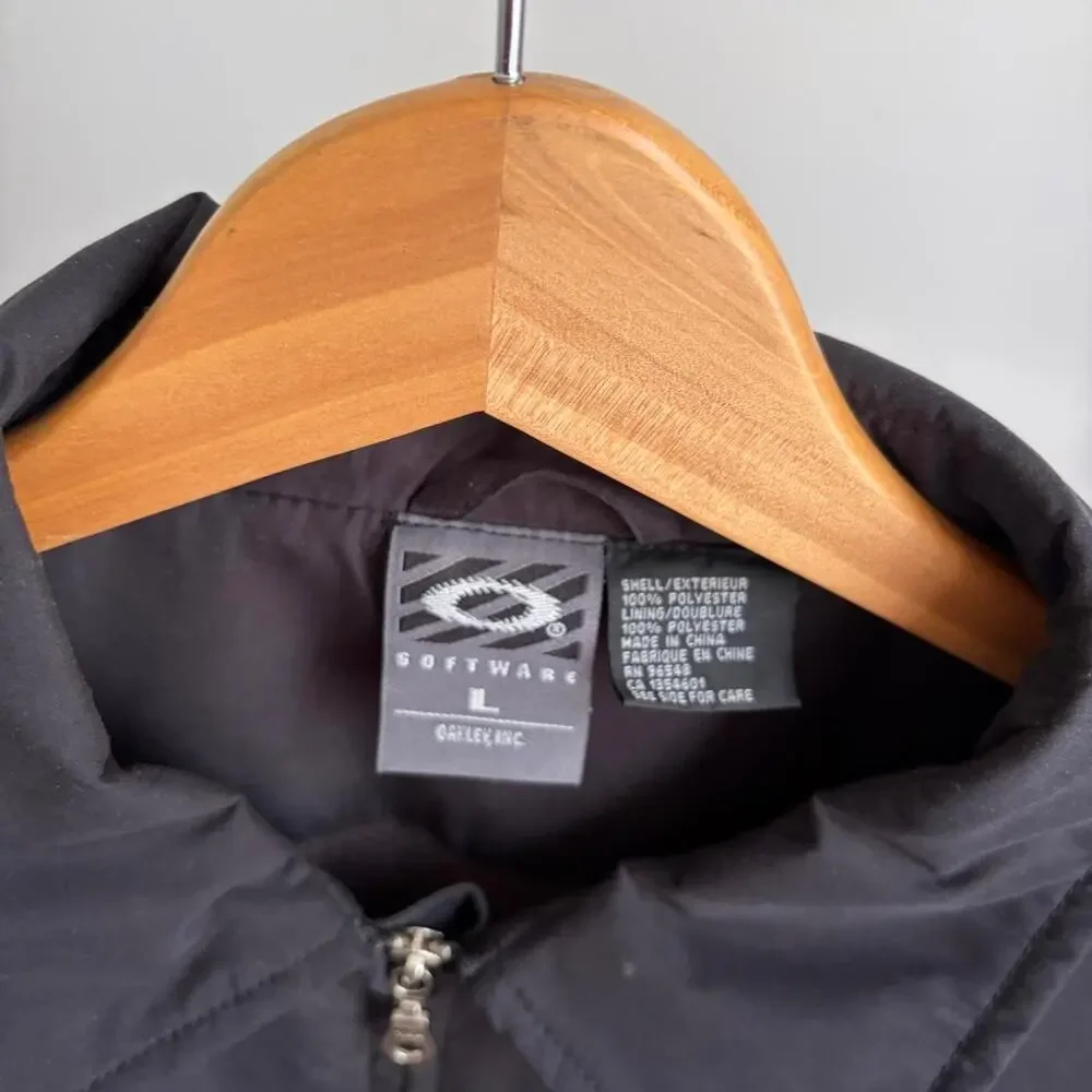 Vintage Y2K Oakley Software Harrington Style Mens L Zip Up Cyber Jacket